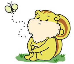 Pink squirrel and yellow squirrel sticker #3765602