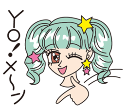 MINT GREEN GIRL sticker #3767007