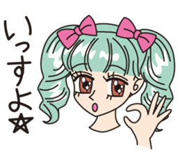 MINT GREEN GIRL sticker #3767013