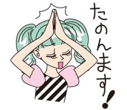 MINT GREEN GIRL sticker #3767014