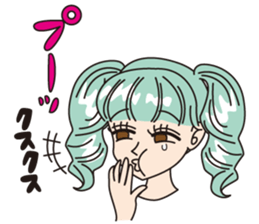 MINT GREEN GIRL sticker #3767023