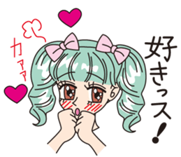 MINT GREEN GIRL sticker #3767033