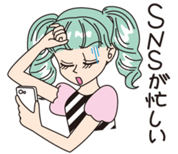 MINT GREEN GIRL sticker #3767042