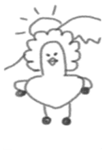 The gloomy chicken drawn by a pencil.2 sticker #3767610