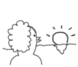 The gloomy chicken drawn by a pencil.2 sticker #3767612