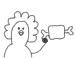 The gloomy chicken drawn by a pencil.2 sticker #3767618