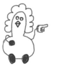 The gloomy chicken drawn by a pencil.2 sticker #3767626