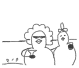 The gloomy chicken drawn by a pencil.2 sticker #3767627