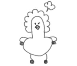 The gloomy chicken drawn by a pencil.2 sticker #3767631