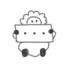 The gloomy chicken drawn by a pencil.2 sticker #3767633