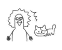 The gloomy chicken drawn by a pencil.2 sticker #3767634