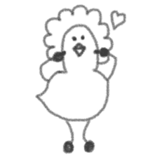 The gloomy chicken drawn by a pencil.2 sticker #3767638