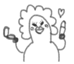 The gloomy chicken drawn by a pencil.2 sticker #3767639