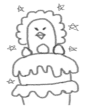 The gloomy chicken drawn by a pencil.2 sticker #3767645