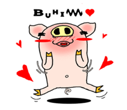 positive pig & negative pig sticker #3767743