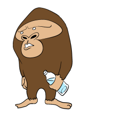 Brief Sticker of Child gorilla