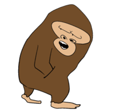 Brief Sticker of Child gorilla sticker #3768328