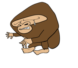 Brief Sticker of Child gorilla sticker #3768331