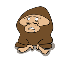 Brief Sticker of Child gorilla sticker #3768333