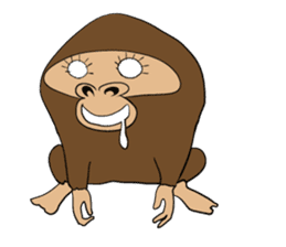 Brief Sticker of Child gorilla sticker #3768335