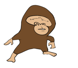 Brief Sticker of Child gorilla sticker #3768336