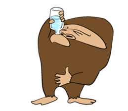 Brief Sticker of Child gorilla sticker #3768341