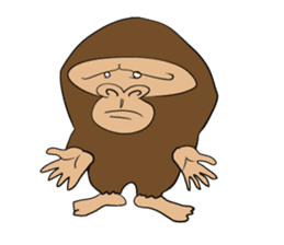 Brief Sticker of Child gorilla sticker #3768342