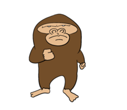 Brief Sticker of Child gorilla sticker #3768343