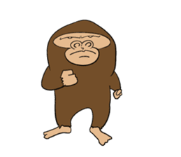 Brief Sticker of Child gorilla sticker #3768343