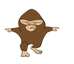 Brief Sticker of Child gorilla sticker #3768344