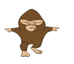 Brief Sticker of Child gorilla sticker #3768344