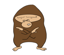 Brief Sticker of Child gorilla sticker #3768346