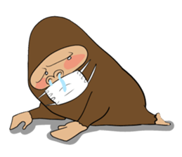 Brief Sticker of Child gorilla sticker #3768351