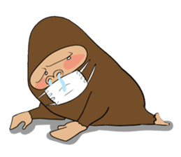 Brief Sticker of Child gorilla sticker #3768351