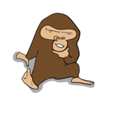 Brief Sticker of Child gorilla sticker #3768353