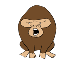 Brief Sticker of Child gorilla sticker #3768354