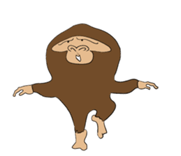 Brief Sticker of Child gorilla sticker #3768358