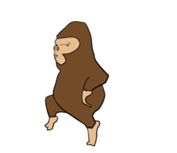 Brief Sticker of Child gorilla sticker #3768360