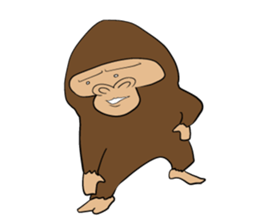 Brief Sticker of Child gorilla sticker #3768361