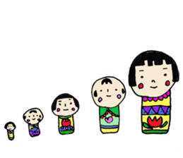 Kokeshi doll sticker #3768623