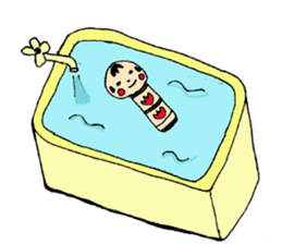 Kokeshi doll sticker #3768629