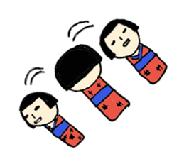 Kokeshi doll sticker #3768632