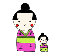 Kokeshi doll sticker #3768642