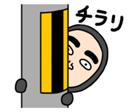 Middle-aged man with wearing tights 2 sticker #3769294