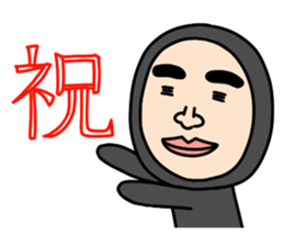 Middle-aged man with wearing tights 2 sticker #3769298