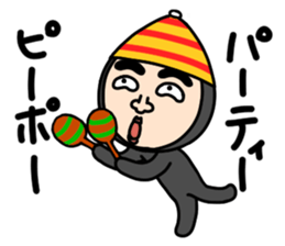 Middle-aged man with wearing tights 2 sticker #3769302