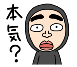 Middle-aged man with wearing tights 2 sticker #3769310