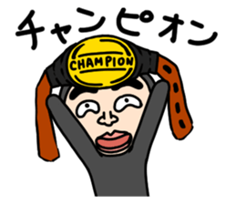 Middle-aged man with wearing tights 2 sticker #3769319