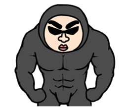 Middle-aged man with wearing tights 2 sticker #3769326