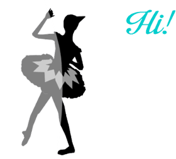 Ballet silhouette sticker sticker #3770271